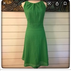 NYC&Co green flare perforated dress